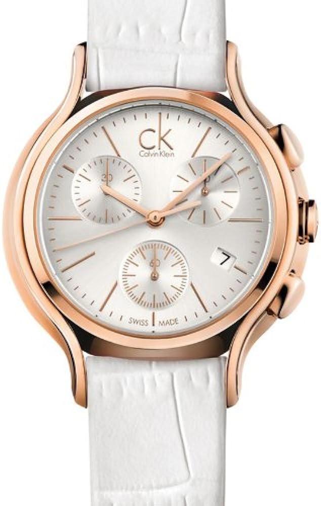 Calvin Klein Skirt Chronograph Quartz White Dial Ladies Watch K2U296L6