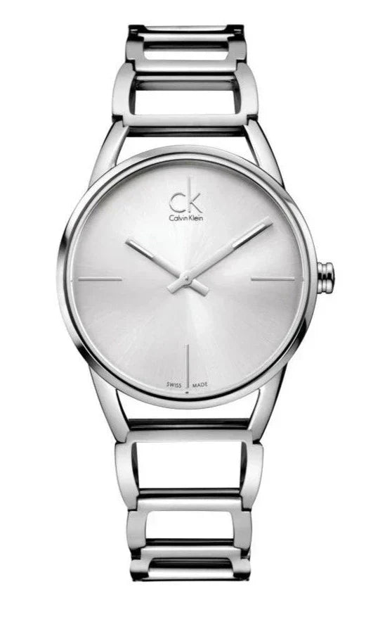 Calvin Klein Stately Quartz Silver Dial Ladies Watch K3G23126