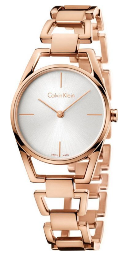 Calvin Klein Stately Quartz Silver Dial Ladies Watch K3G23626