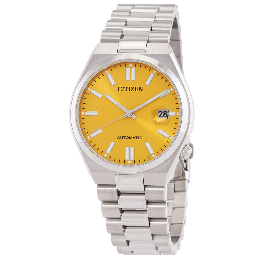 Citizen Tsuyosa Automatic 40mm watch with gold dial, white indices, stainless steel case and bracelet