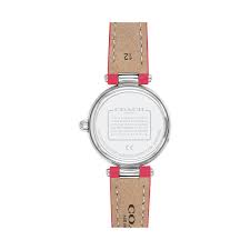 Coach women's watch caseback showing engraved text and brand details
