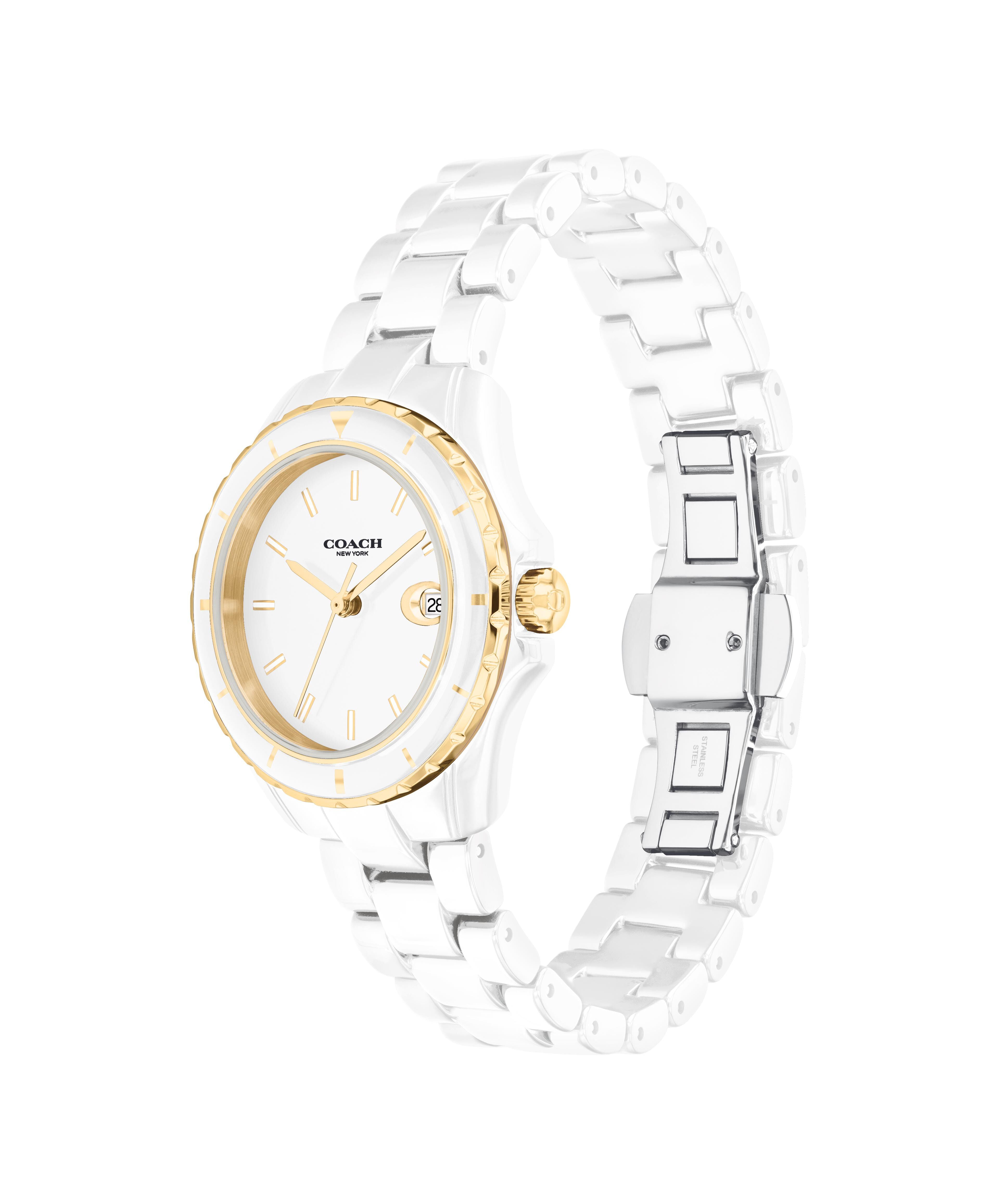 COACH WHITE CERAMIC STRAP WOMEN'S WATCH - 14503807