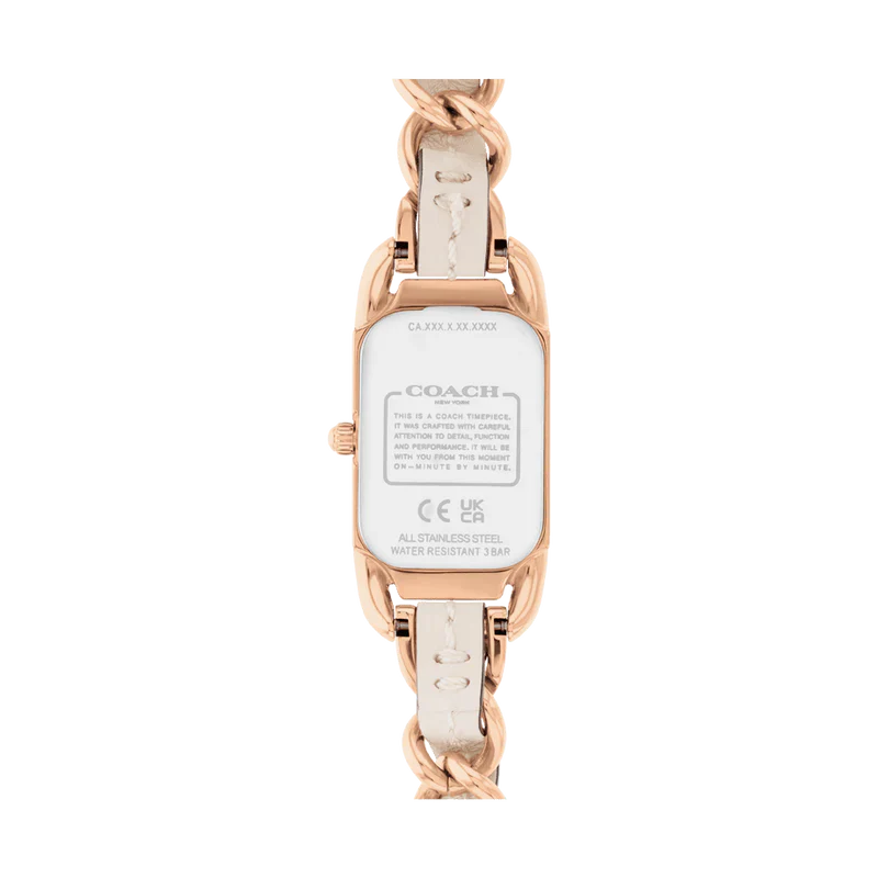 Coach 14504283 watch caseback showing specifications and branding