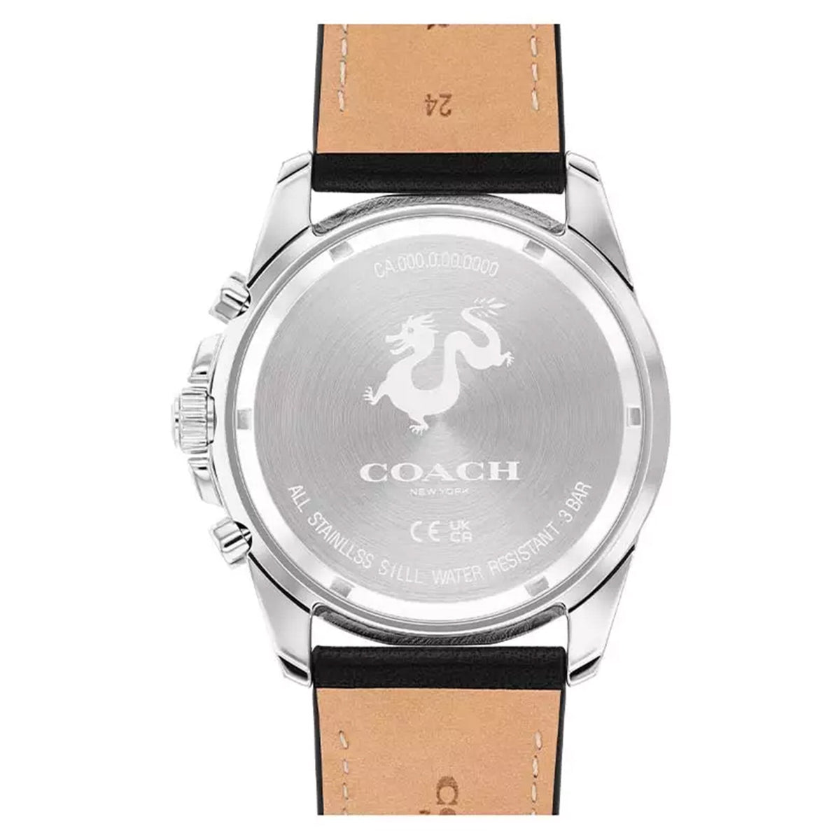Coach Quartz Black Leather Strap Blue Dial 44mm Men's Watch - 14602666