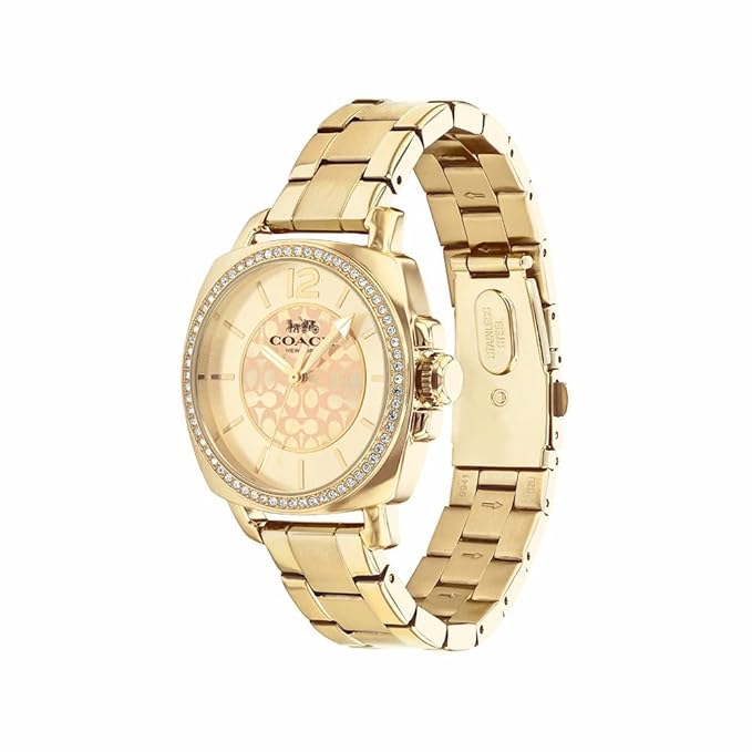 Coach Boyfriend Qtz Basic Gold Women's Watch - 14503141