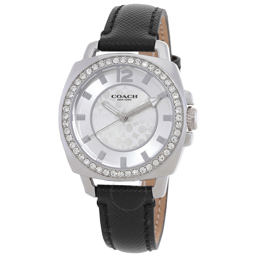 Coach Boyfriend Quartz Crystal Silver Dial Ladies Watch 14503152