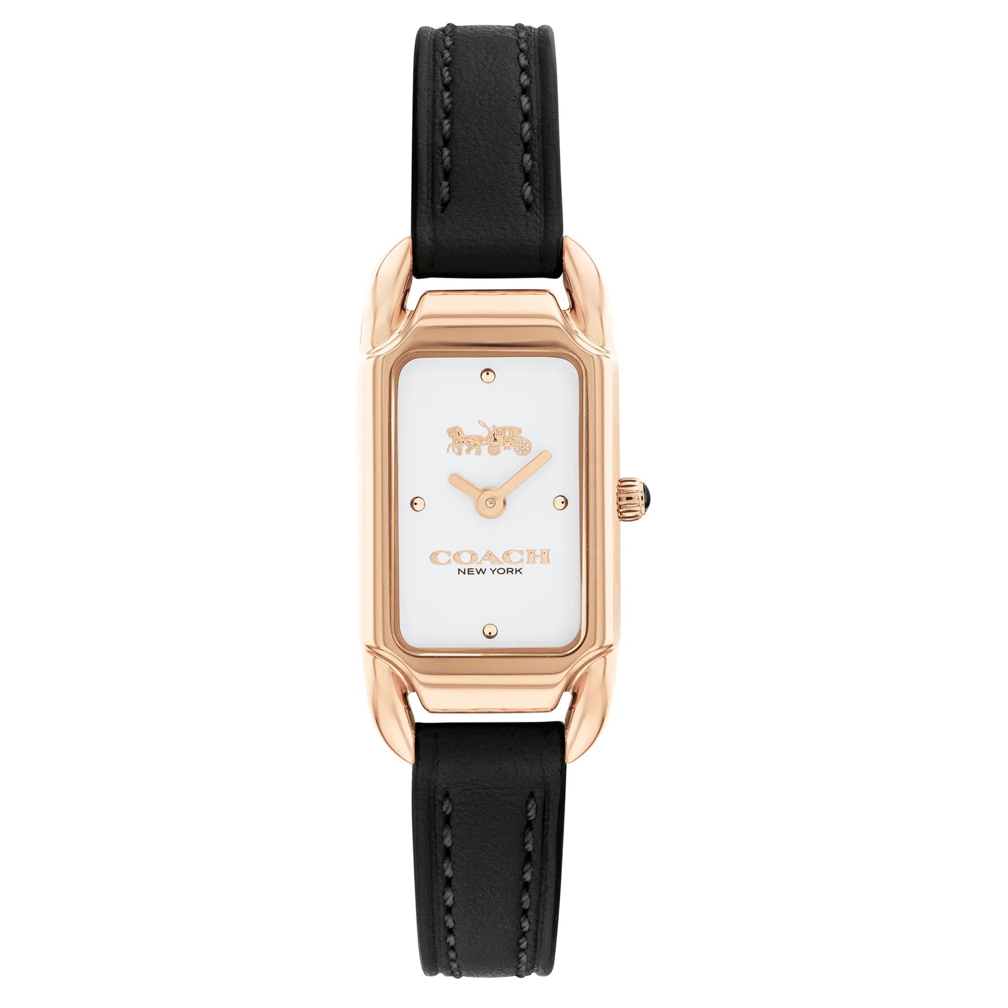 Coach New York Cadie Black Leather Strap Women Watch 14504027