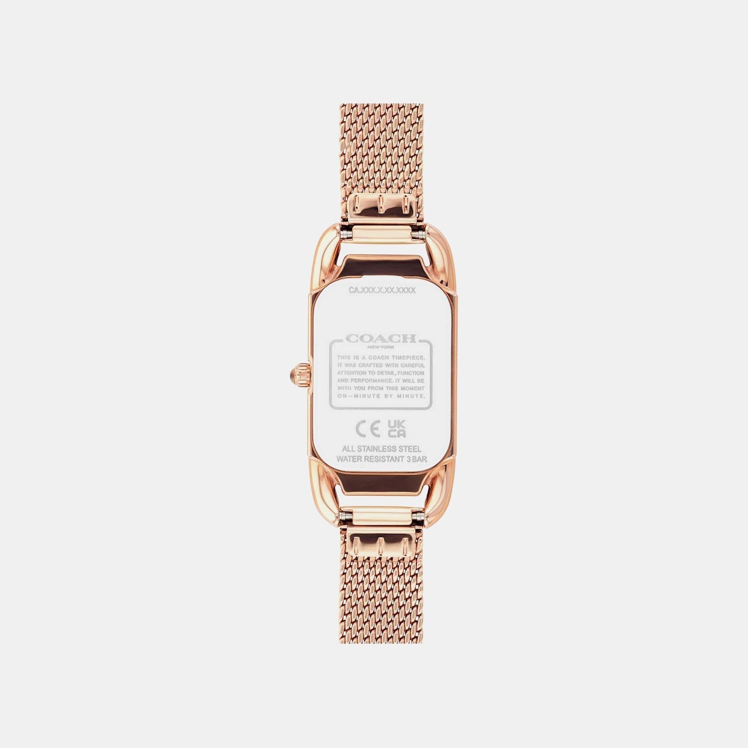 Coach Cadie Rose Golden Mesh Green Dial 17.5mm X 28.5mm Women's Watch - 14504034
