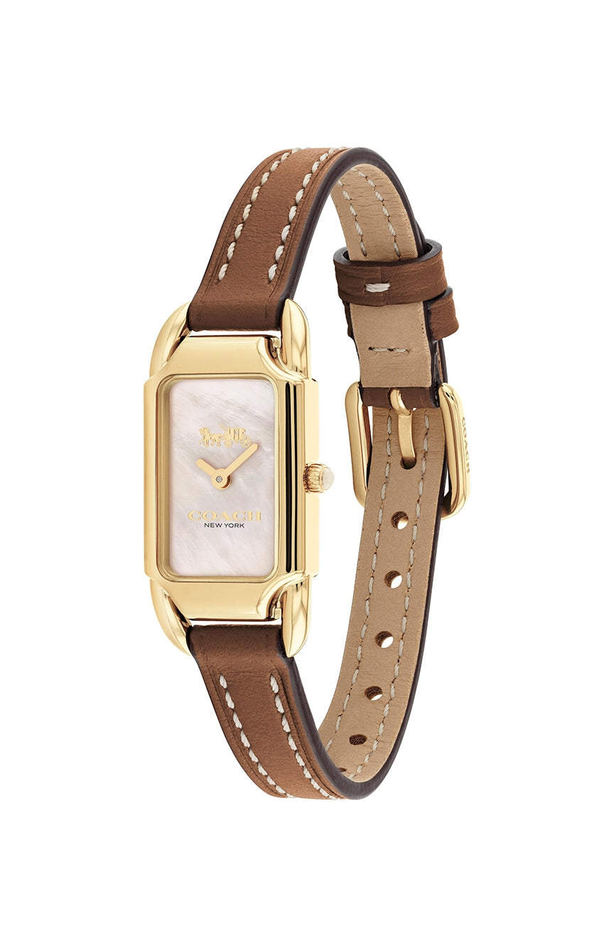 Coach Cadie Brown Leather Strap Women's Watch 14504028