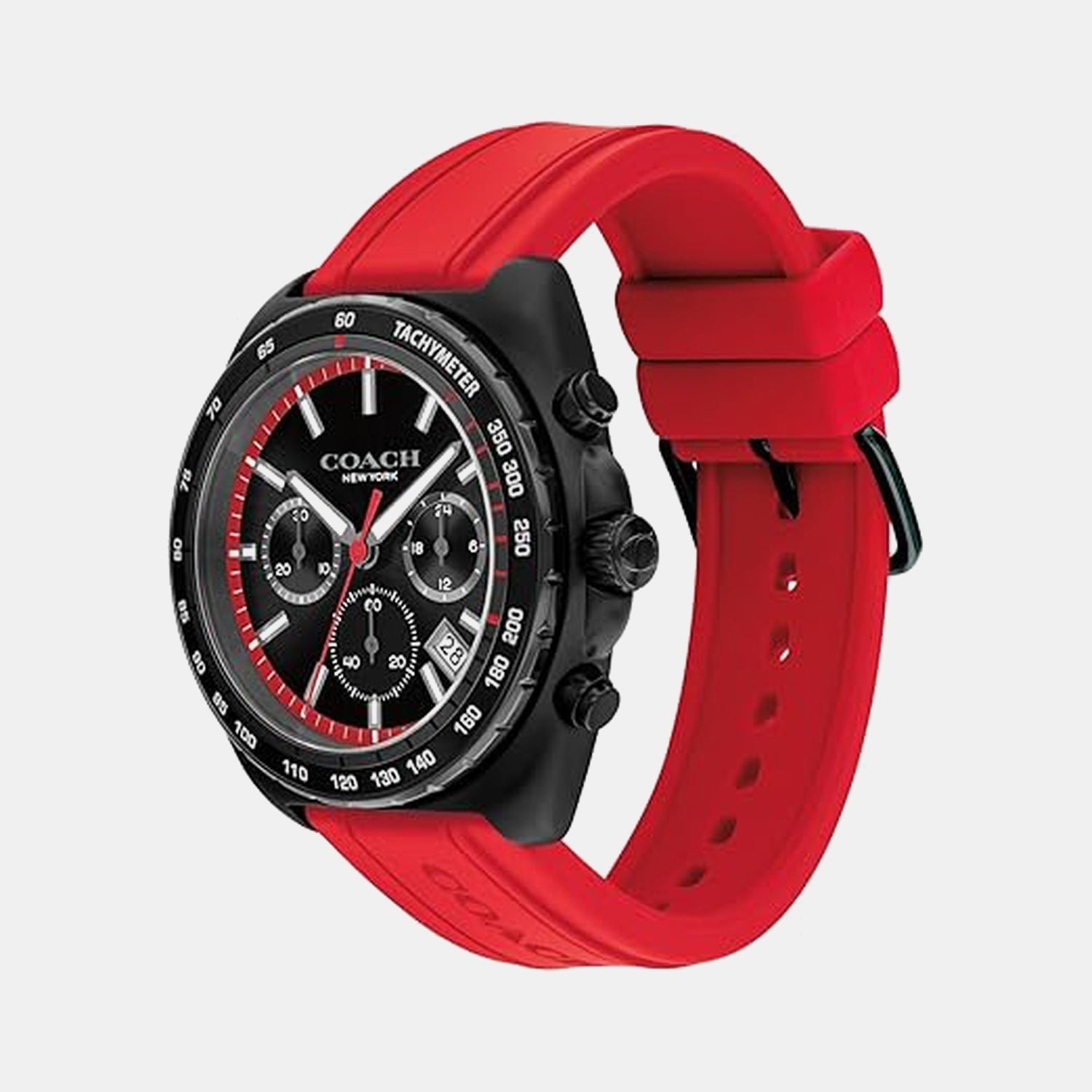 Coach Charter Automatic 44.5mm Red Silicone Strap Men's Watch - 14602710