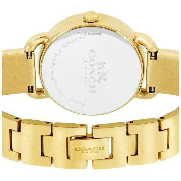 Coach Delancey Diamonds Silver Dial Gold Steel Strap Watch for Women - 14502354
