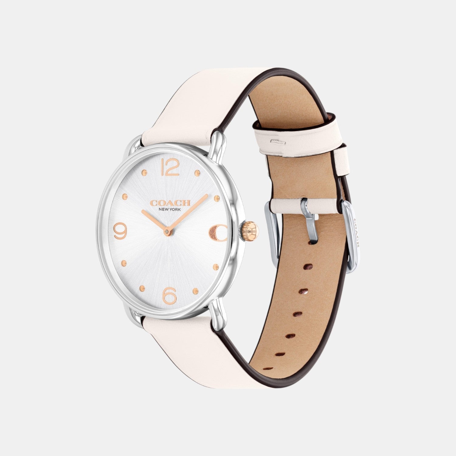 COACH Elliot Chalk White Leather Strap Women's Watch - 14504200