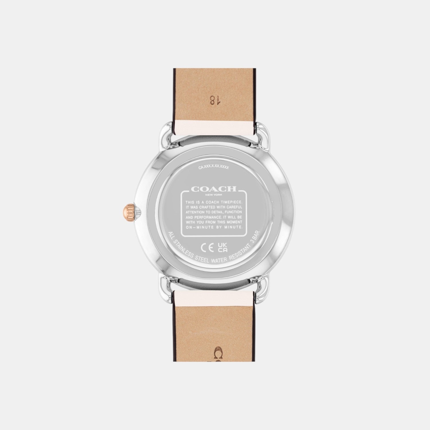 COACH Elliot Chalk White Leather Strap Women's Watch - 14504200