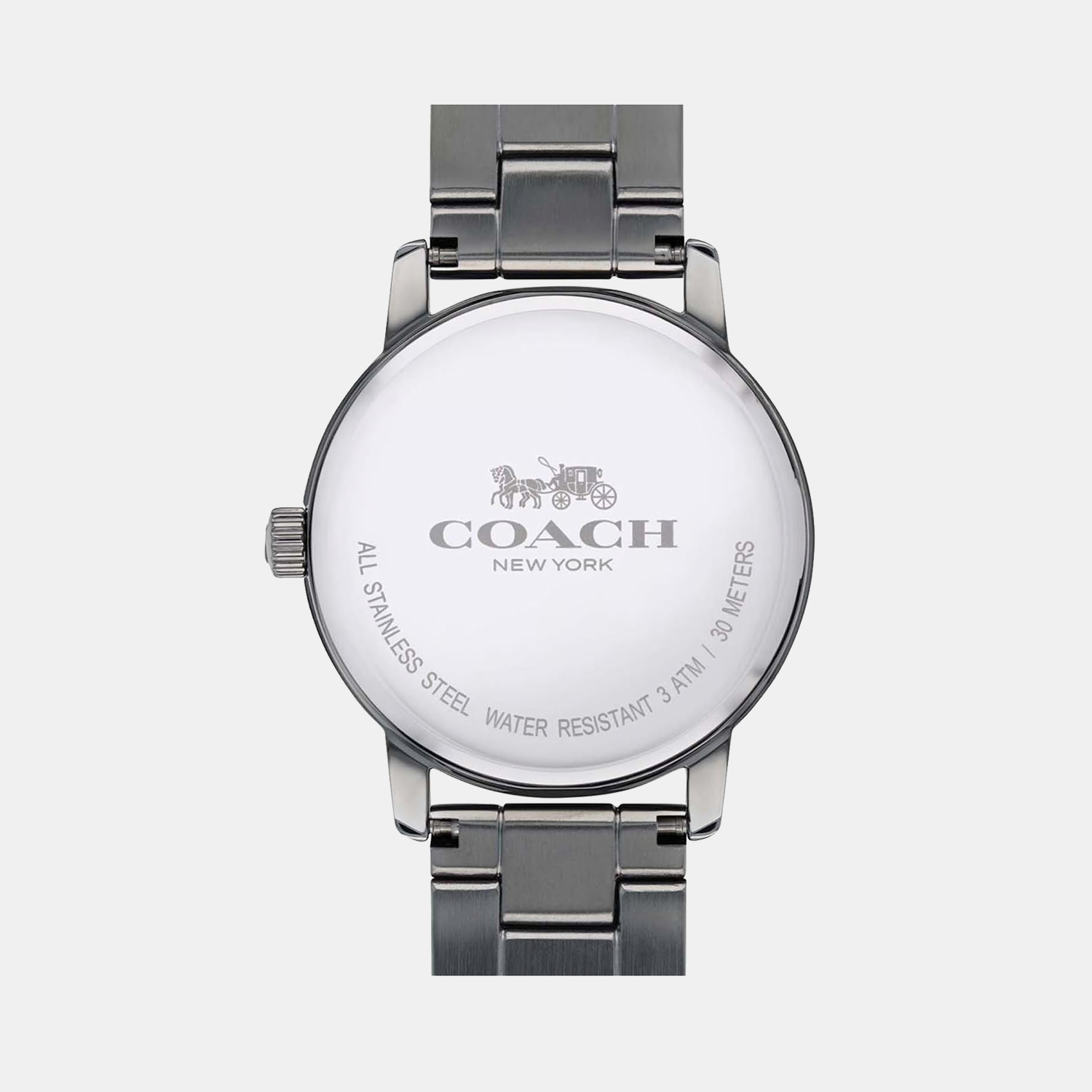 Coach Grand Quartz Dark Grey Dial Gunmetal-tone Ladies Watch 14502924