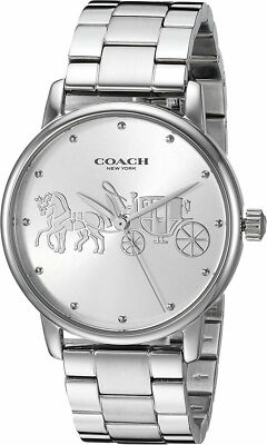 Coach Grand Stainless Steel Bracelet Silver  Women's Watch - 14503074