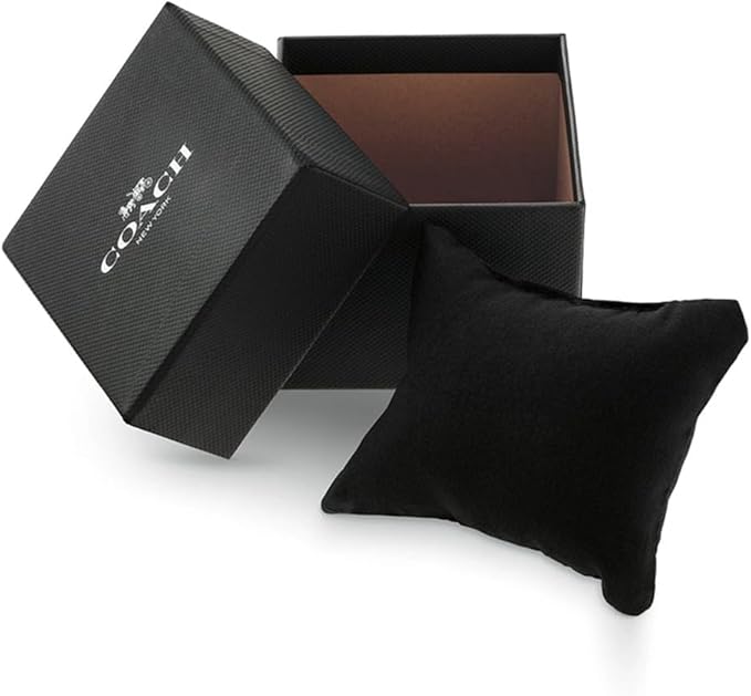 Coach Grand watch packaging with black box and protective pillow cushion