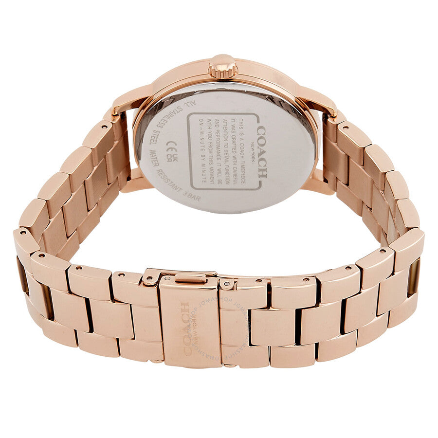 Coach Grand Quartz Carnation Gold Dial Ladies Watch 14503740