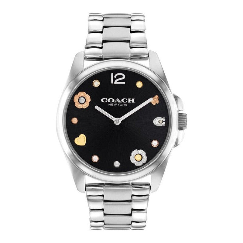 COACH Greyson Quartz Crystal Black Dial Ladies Watch - 14504024