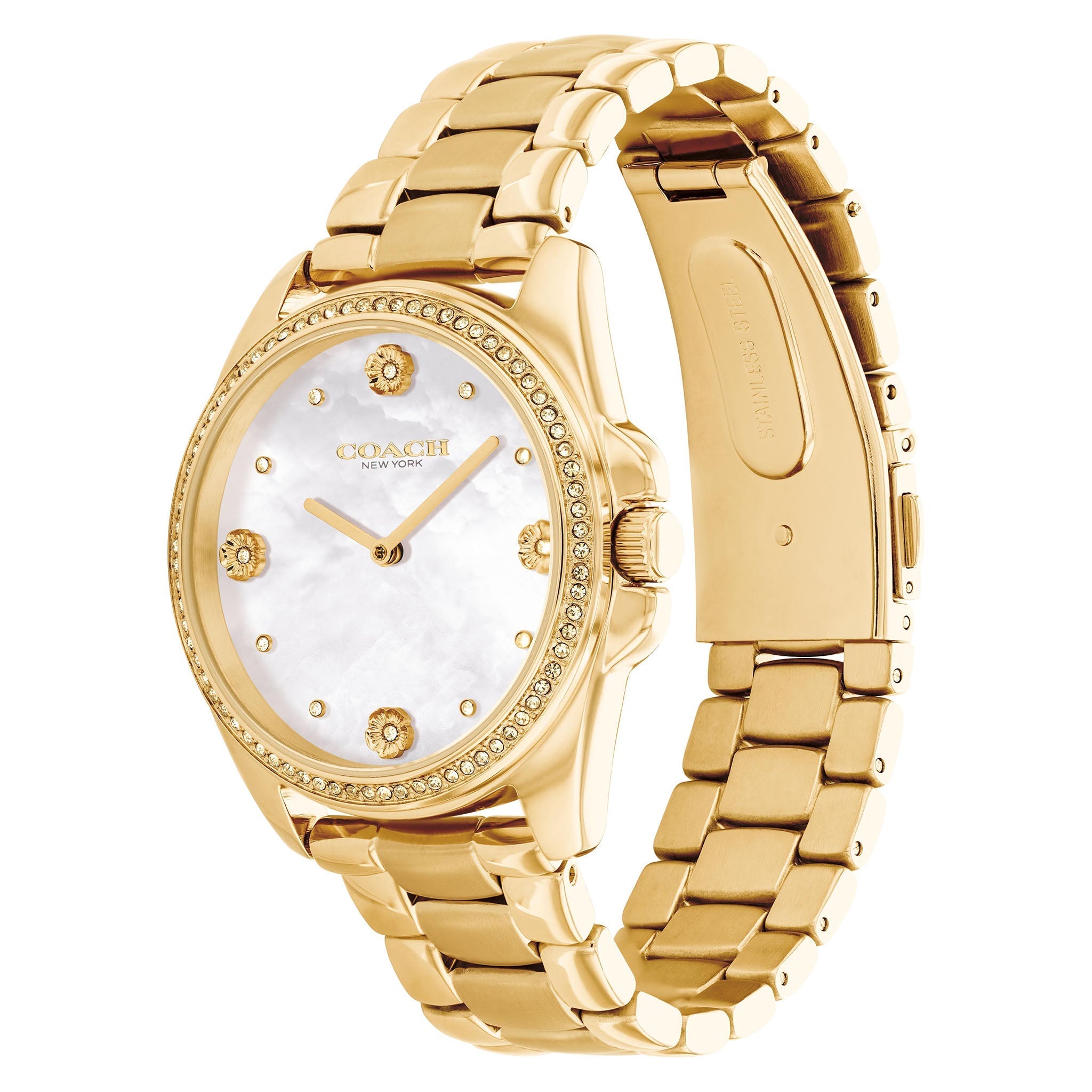 Coach Greyson Crystal Accent Mother-of-Pearl Dial Women's Watch - 14504109