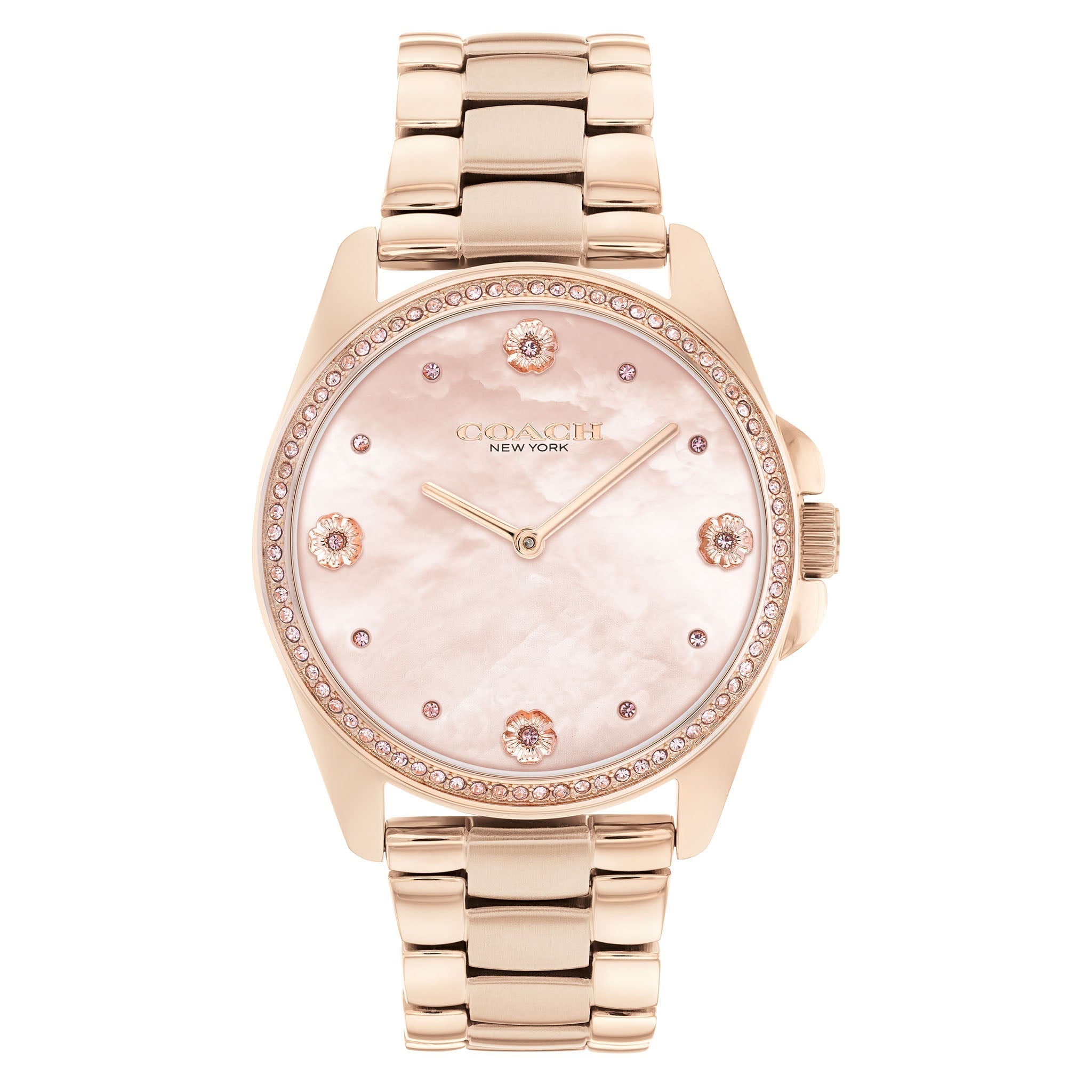 COACH Greyson Quartz Rose Gold-Tone Stainless Steel Bracelet Women's Watch - 14504110