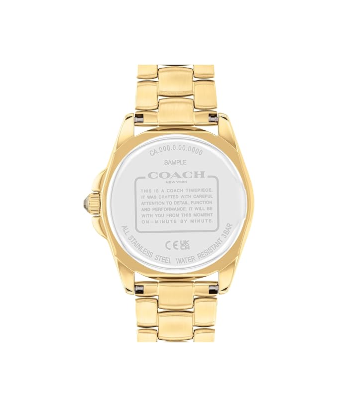 COACH Greyson Rainbow Crystal Gold-Tone Bracelet Women's Watch - 14504274