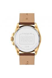 Coach Greyson Gold Plated Stainless Steel Fashion Analogue Watch - 14602586