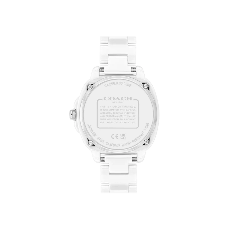 Coach Kitt Ceramic Quartz White Watch - 14504401