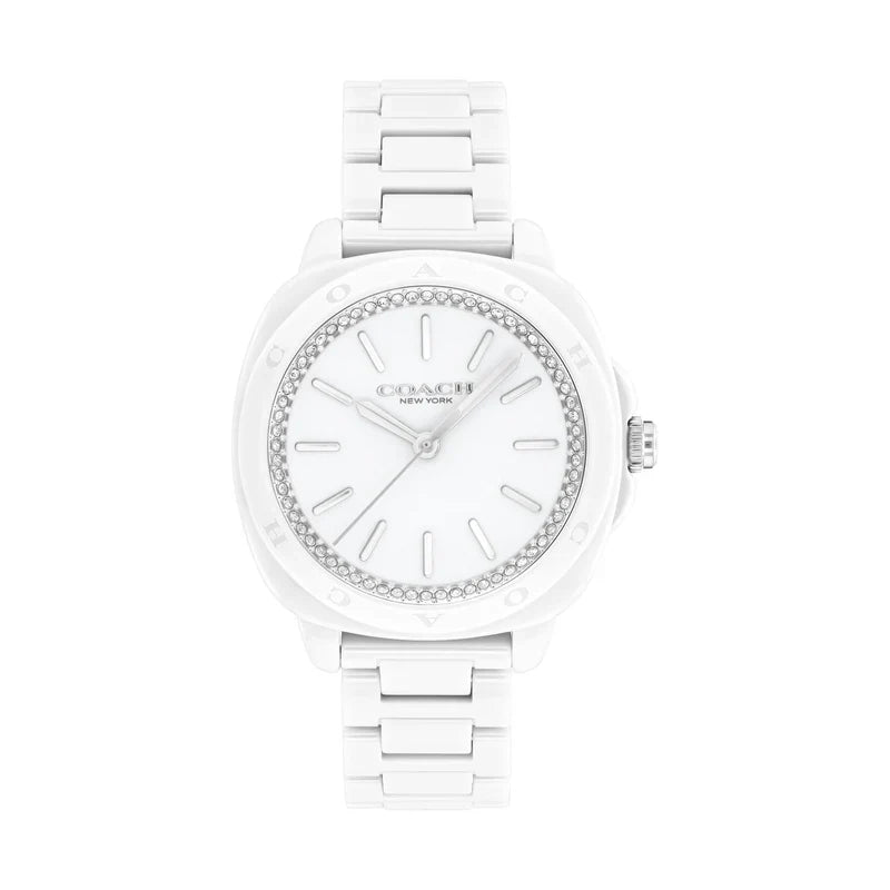 Coach Kitt Ceramic Quartz White Watch - 14504401