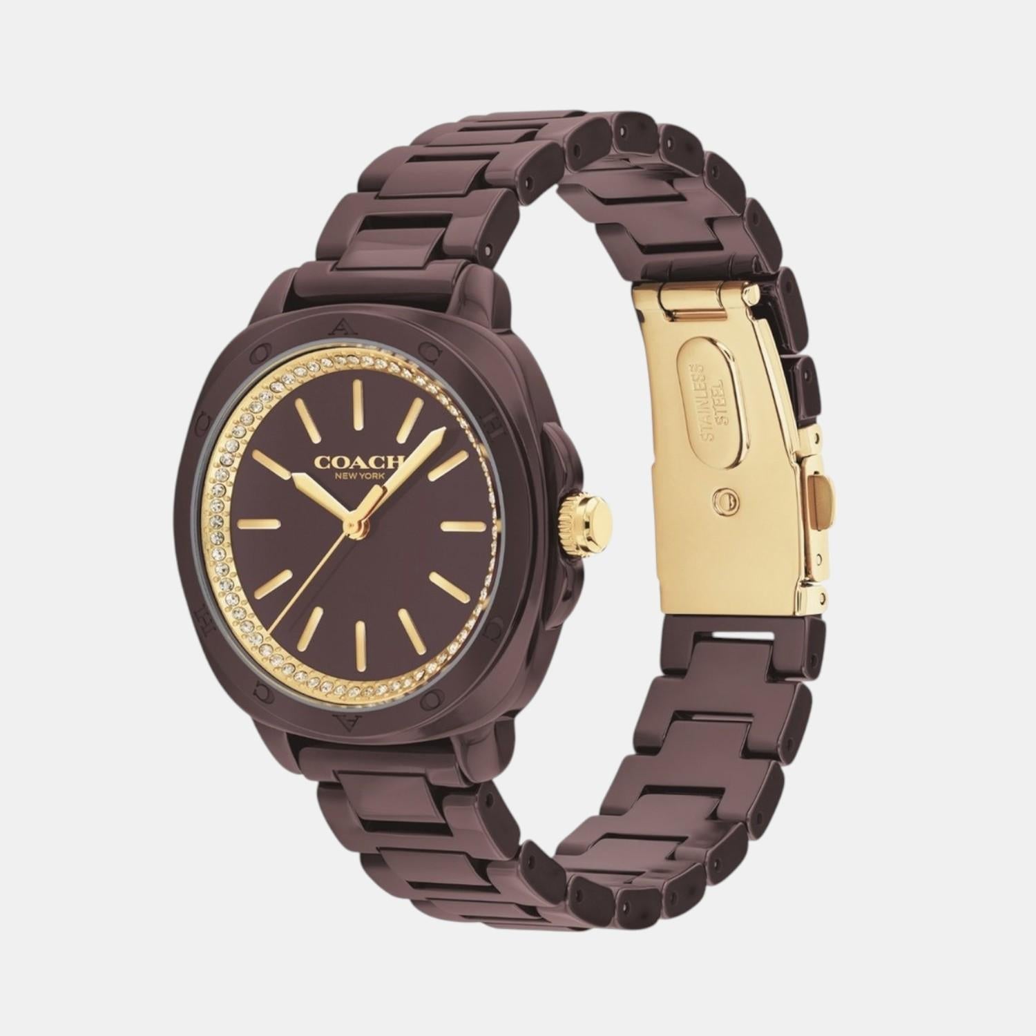 Coach Kitt Brown Ceramic Women Watch- 14504403