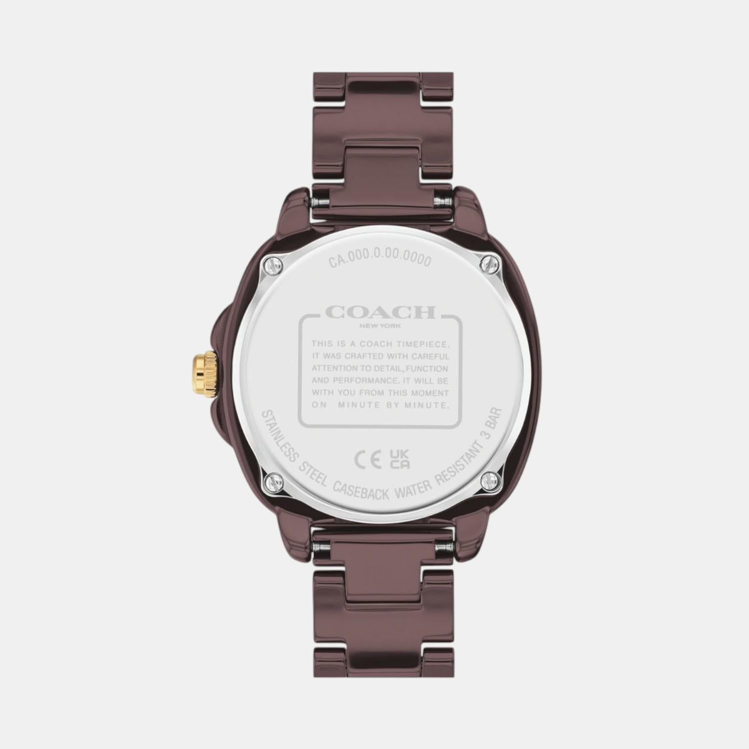 Coach Kitt Brown Ceramic Women Watch- 14504403