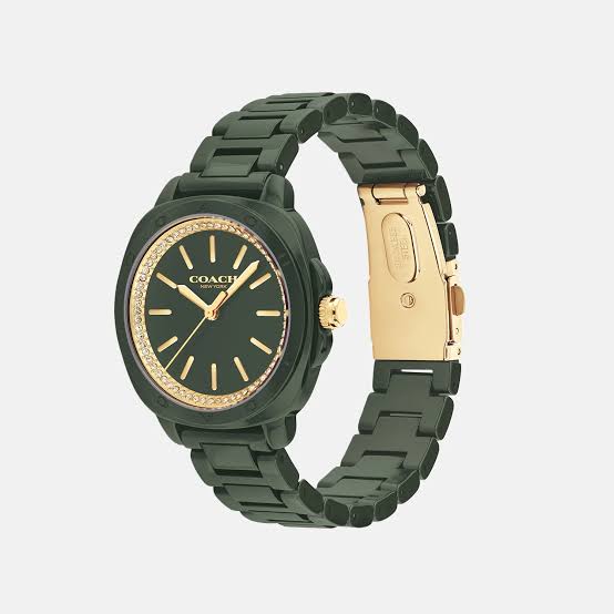 COACH KITT CRYSTAL GREEN CERAMIC BRACELET Women's WATCH - 14504404
