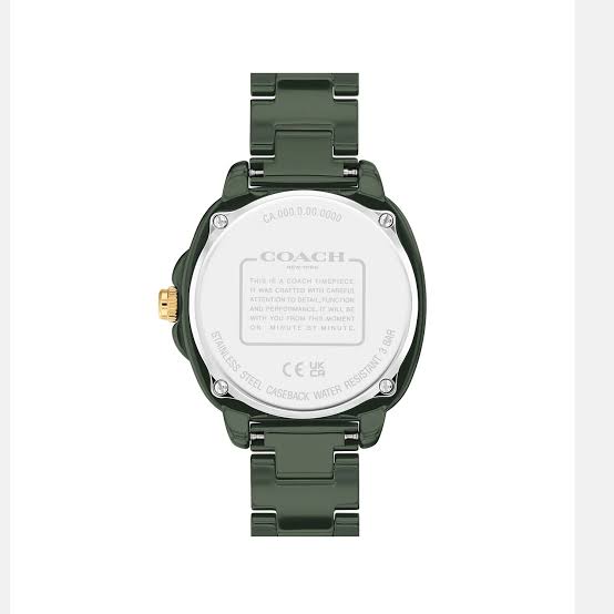 COACH KITT CRYSTAL GREEN CERAMIC BRACELET Women's WATCH - 14504404
