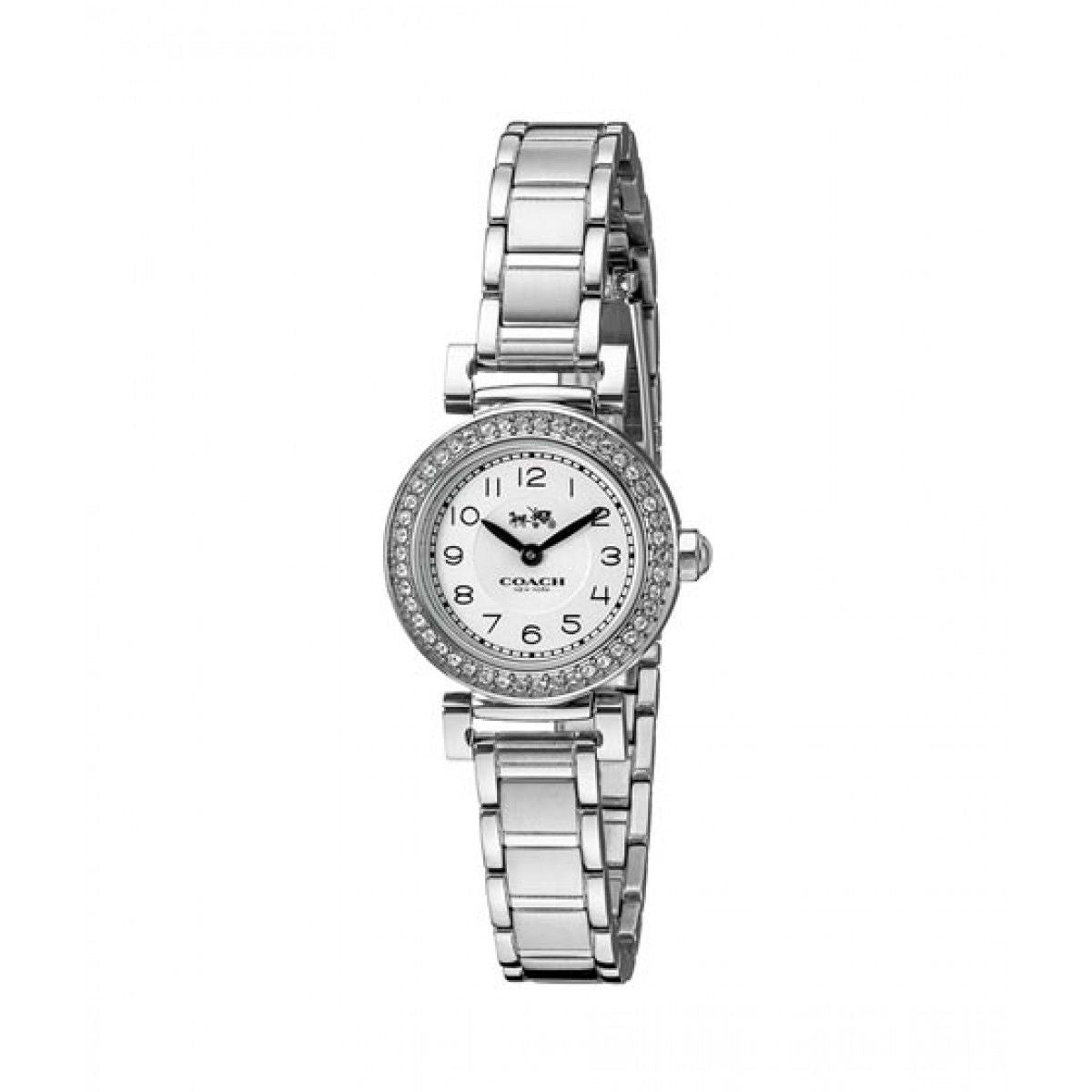 Coach Madison Crystal Accent women's watch with silver stainless steel bracelet and crystal-set bezel