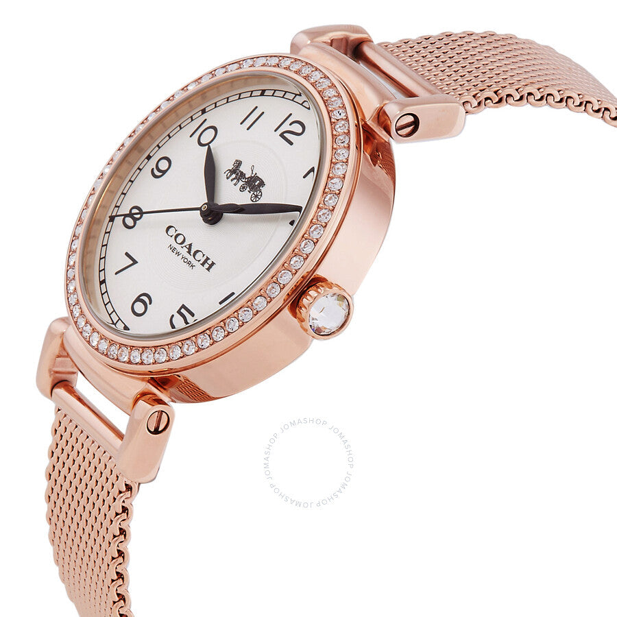 Coach Madison Quartz Crystal White Dial Ladies Watch 14503398