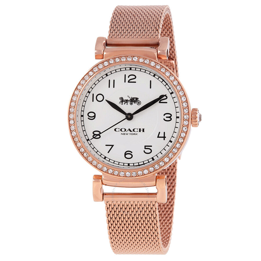 Coach Madison Quartz Crystal White Dial Ladies Watch 14503398