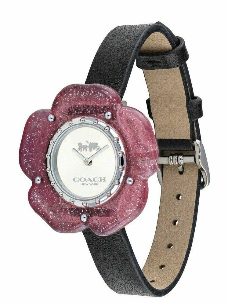 Coach Perry Black Leather Strap Women's Watch - 14503049