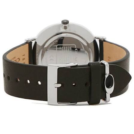 Coach Perry Quartz White Dial Black Leather Ladies Watch 14503115