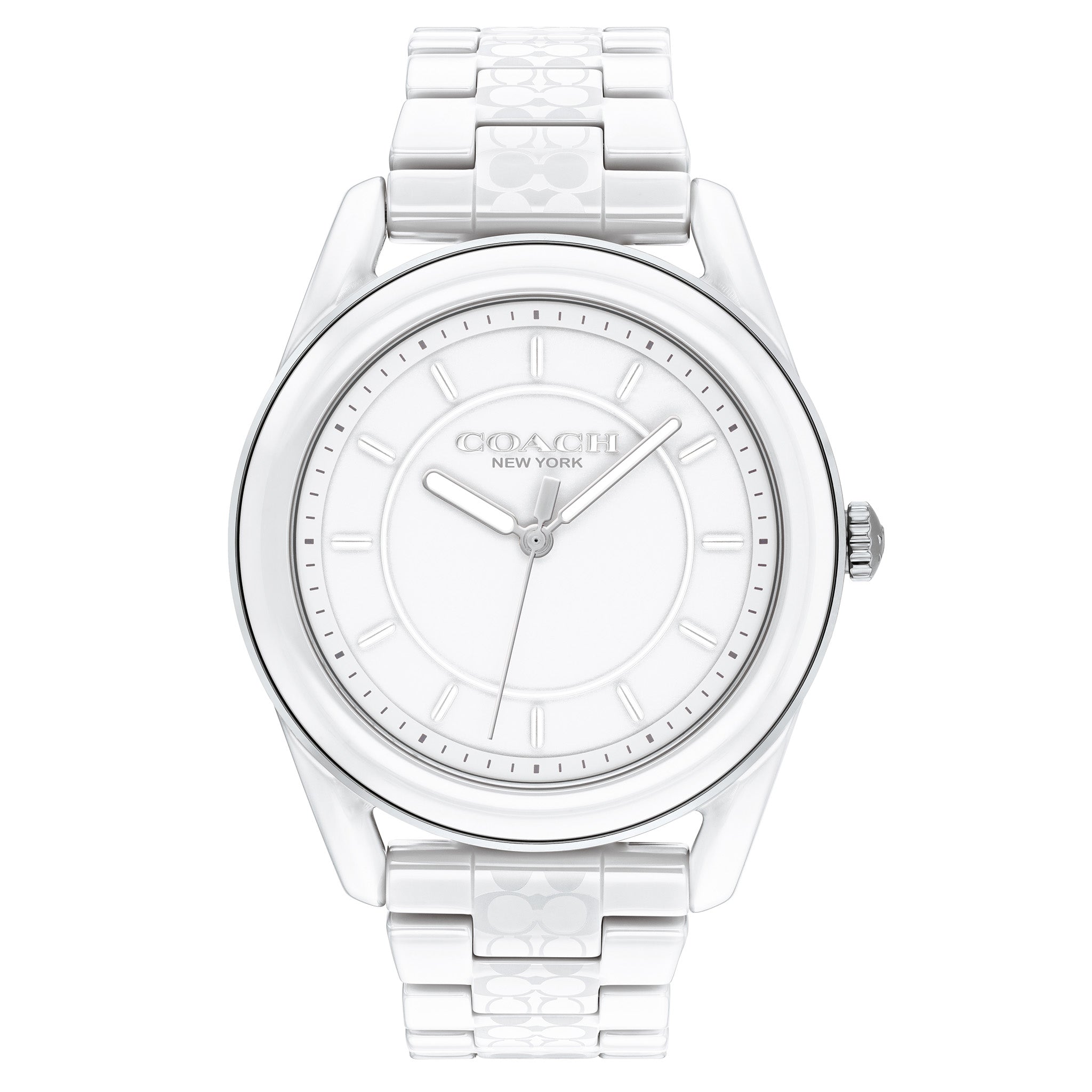 COACH Preston White Ceramic Bracelet White Dial Womens Watch - 14503771