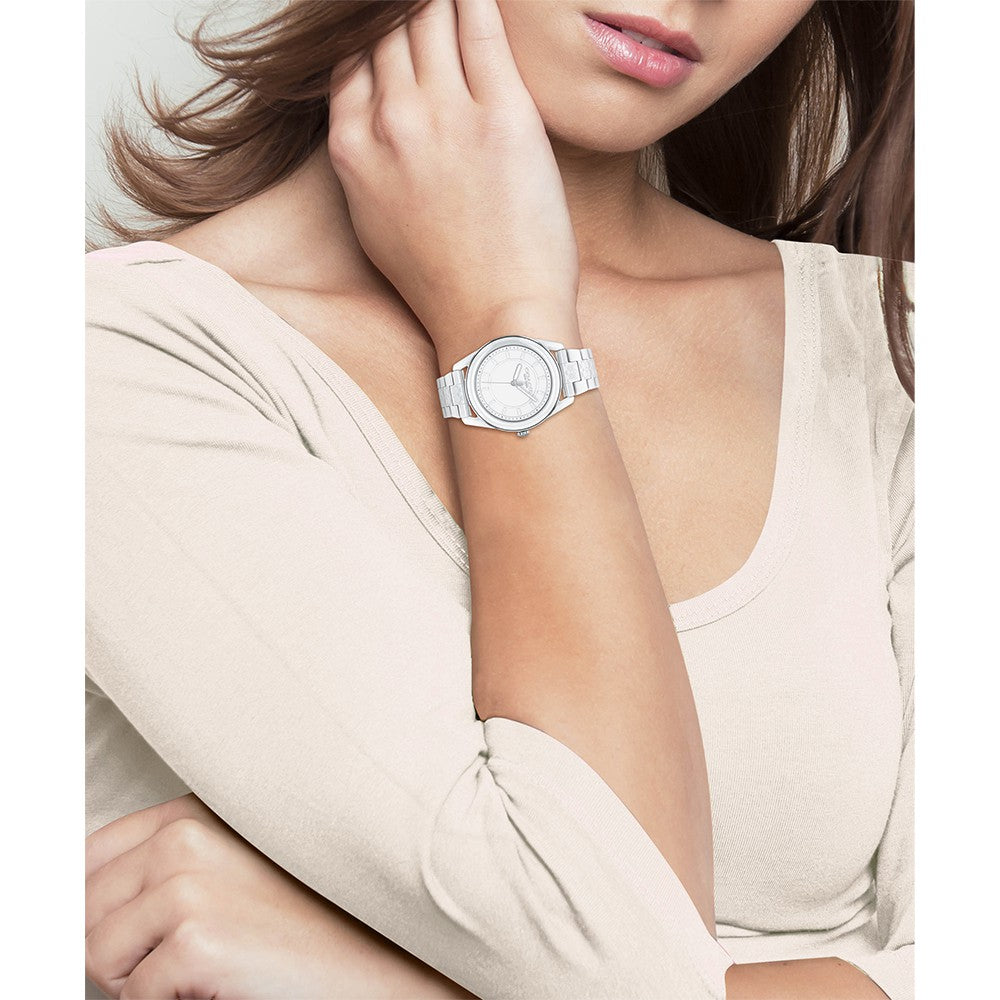 COACH Preston White Ceramic Bracelet White Dial Womens Watch - 14503771