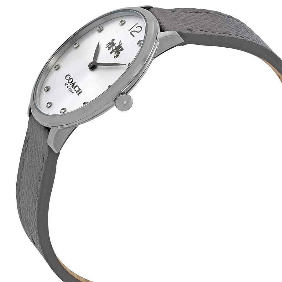 Coach Slim Easton Silver Dial Ladies Leather Watch 14502686