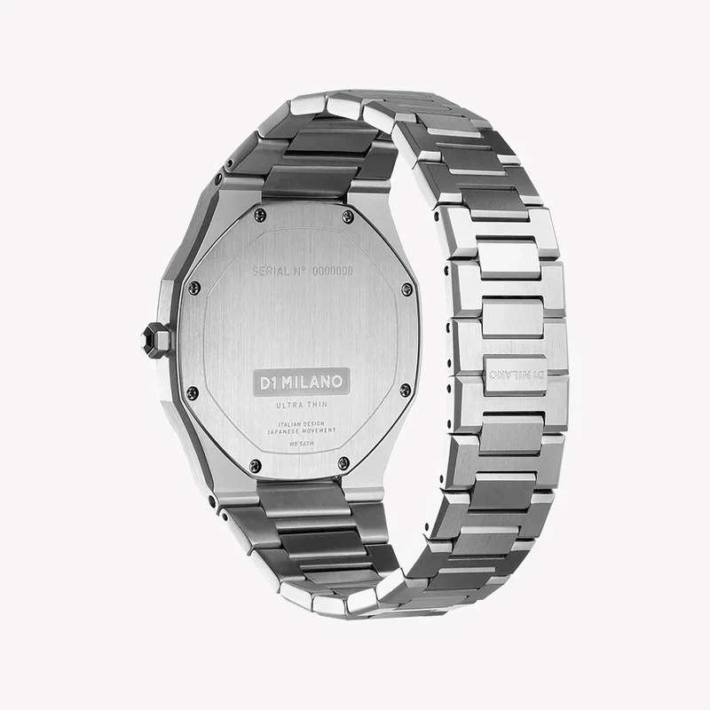 D1 MILANO Silver Stainless Steel, Red Dial Unisex Watch - UTBJ11
