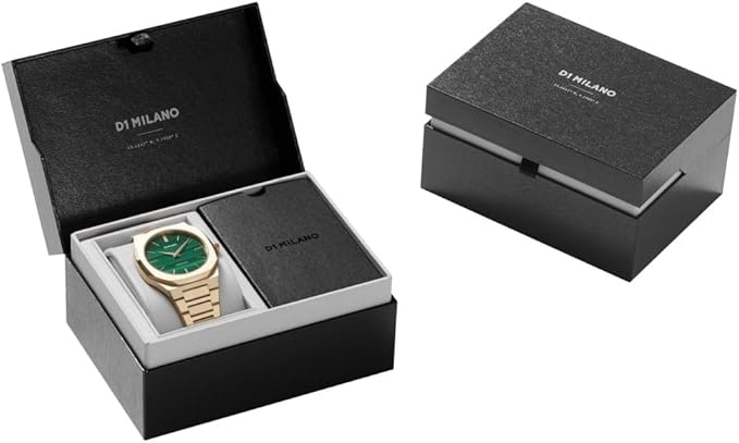 D1 Milano Ultra Thin Bracelet Green Dial Golden Watch - UTBJ30