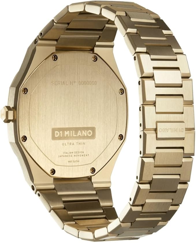 D1 Milano Ultra Thin Bracelet Green Dial Golden Watch - UTBJ30