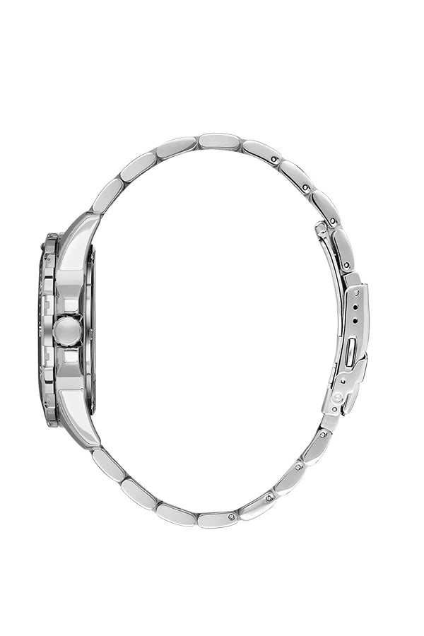 Daniel Klein DK.1.13884-2 watch side profile showing case and stainless steel bracelet