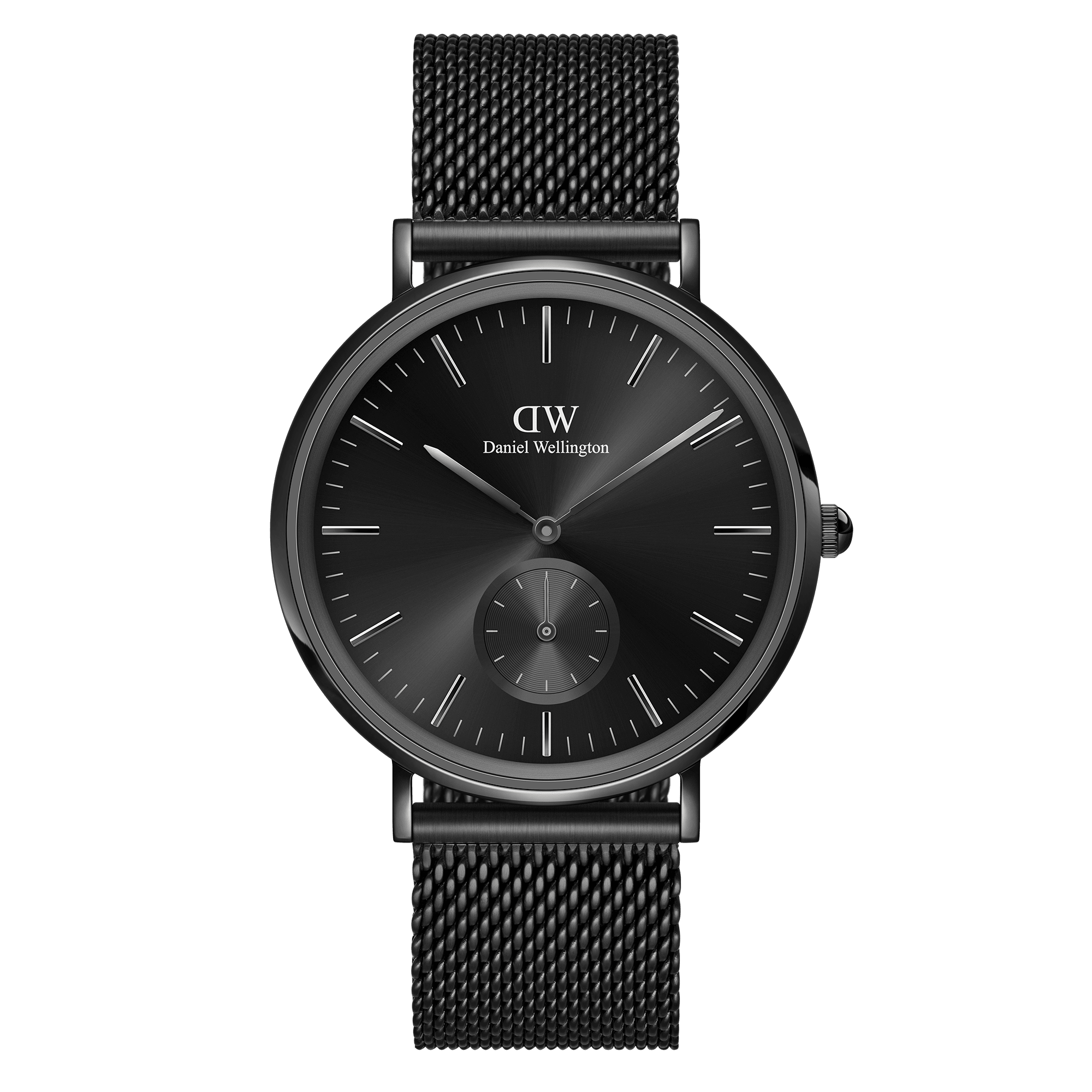 Daniel Wellington Classic Multi-Eye Ashfield Onyx watch with black mesh strap
