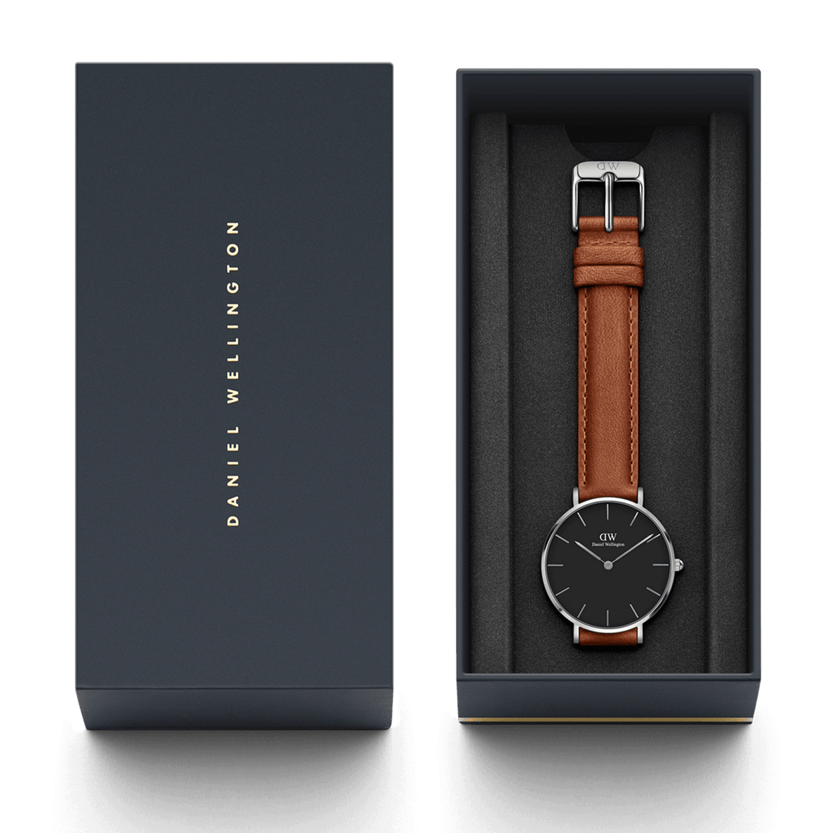 Daniel Wellington Classic Petite Durham watch in branded packaging box