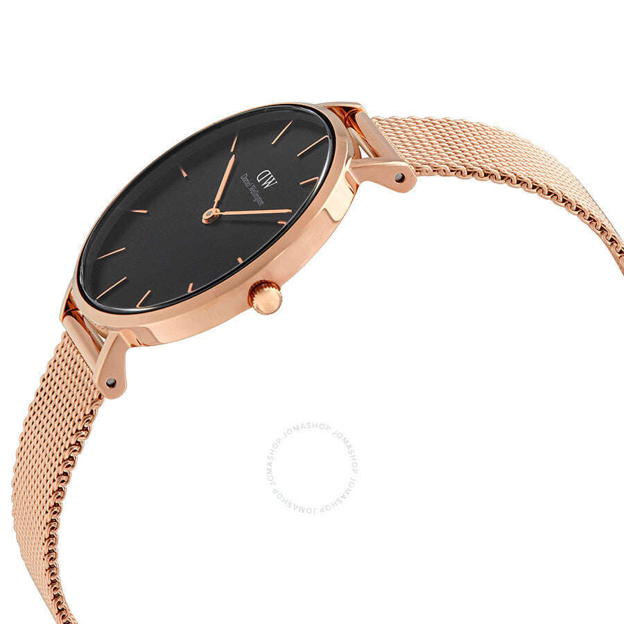 Daniel Wellington Classic Petite Melrose Black Dial Ladies Watch DW00100161