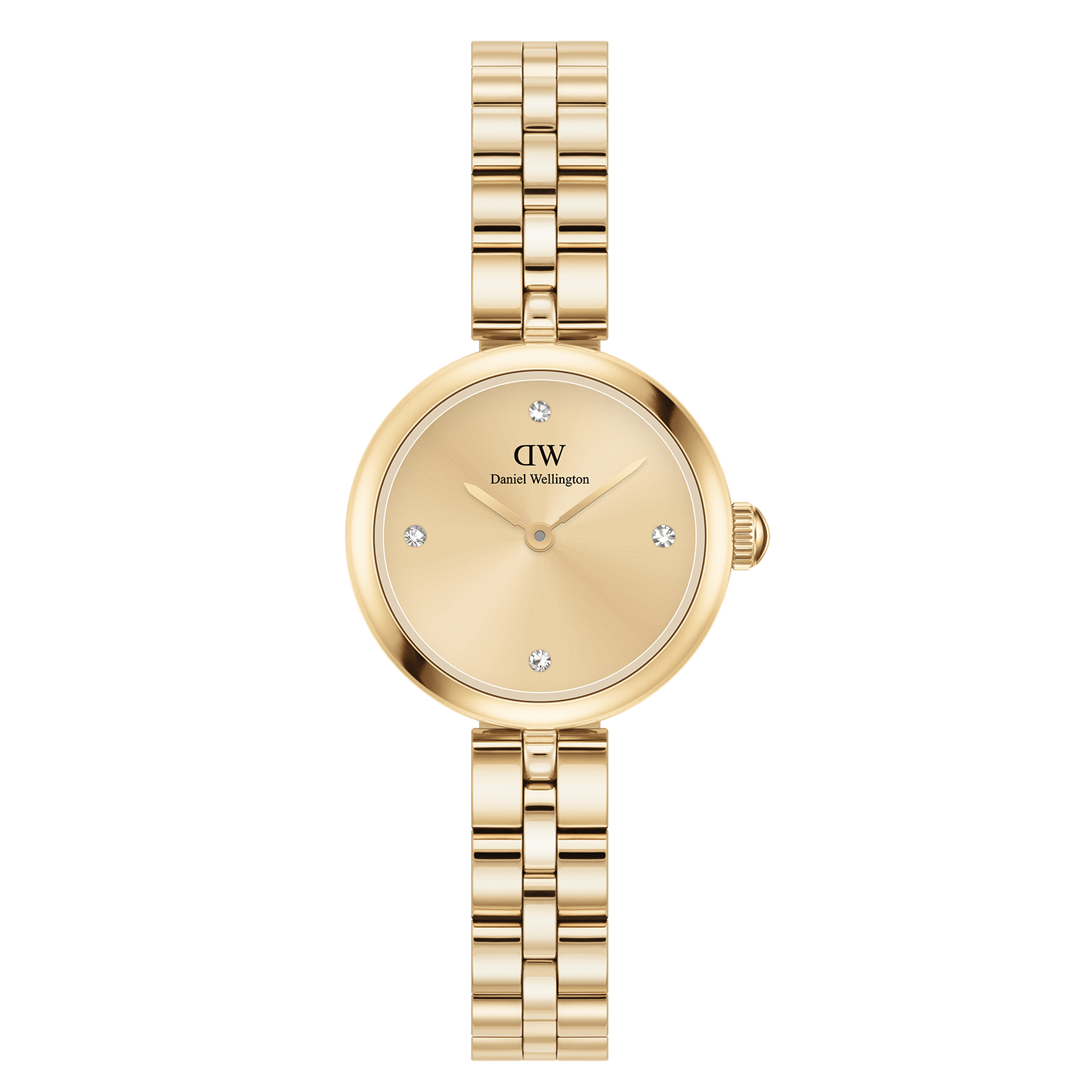 Daniel Wellington Elan Lumine gold women's watch with champagne dial and crystal indices