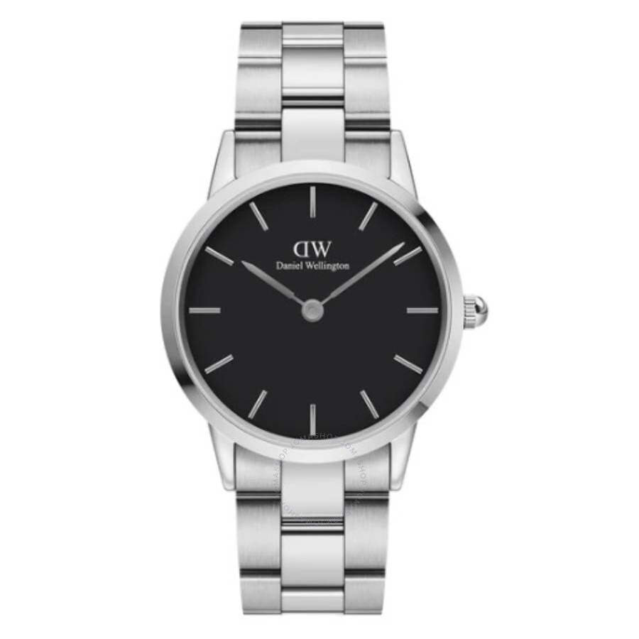Daniel Wellington Iconic Link Quartz Black Dial Ladies Watch DW00100208