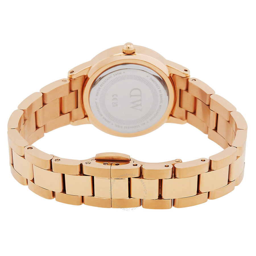 Daniel Wellington Iconic Link Rose Gold-tone Dial Ladies Watch DW00100401